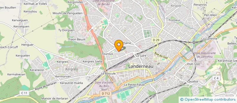 localisation de l'entreprise ASSOCIATION BENEVOLE DE PARENTS D'ELEVES DU TOUROUS à LANDERNEAU