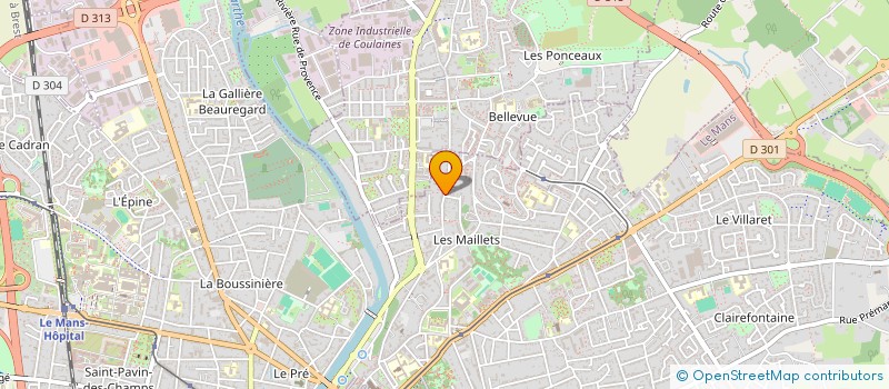 localisation de l'entreprise ASSOCIATION BERNARD COTTRET  LE MANS