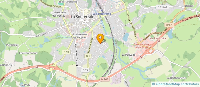 localisation de l'entreprise ASSOCIATION BEST OF CREA à LA SOUTERRAINE