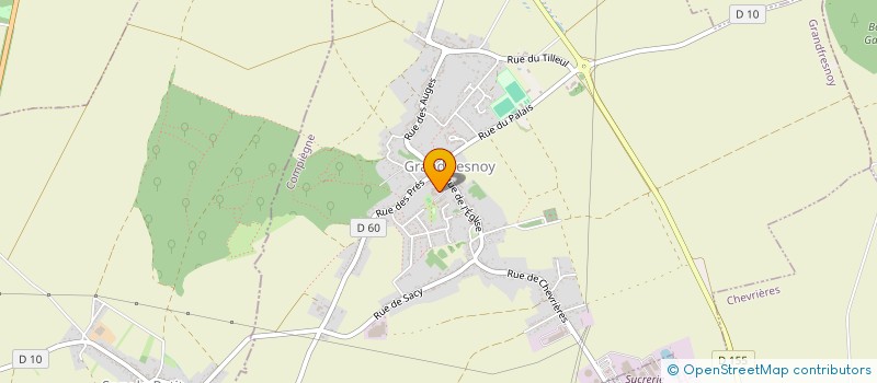 localisation de l'entreprise ASSOCIATION BIBLIOTHEQUE SCOLAIRE ET MUNICIPALE DE GRANDFRESNOY  GRANDFRESNOY