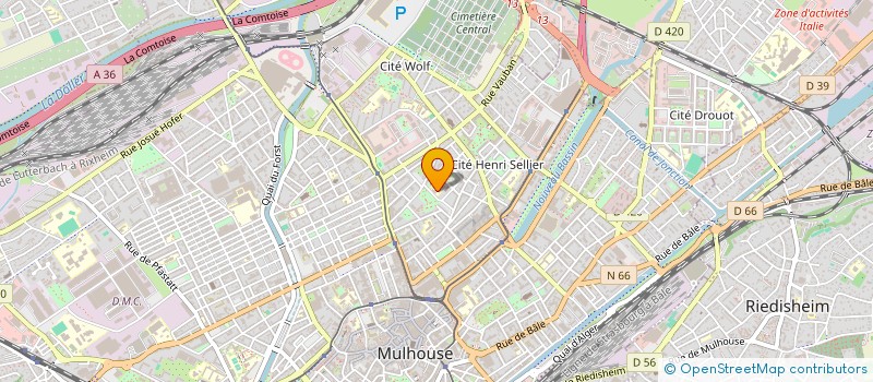 localisation de l'entreprise ASSOCIATION BIEN ETRE à MULHOUSE