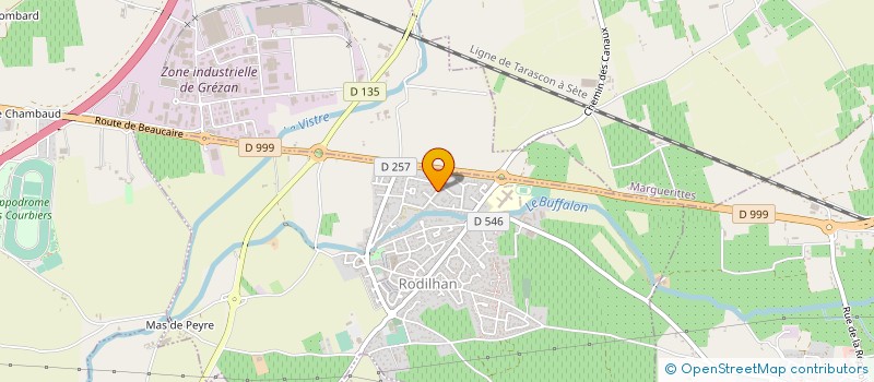 localisation de l'entreprise ASSOCIATION BIEN-ETRE CULTURES ET DANSES (ABCD)  RODILHAN