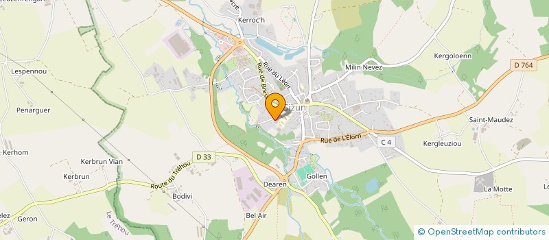 localisation de l'entreprise ASSOCIATION BIEN VIVRE AU COLLEGE DU VAL D'ELORN  SIZUN