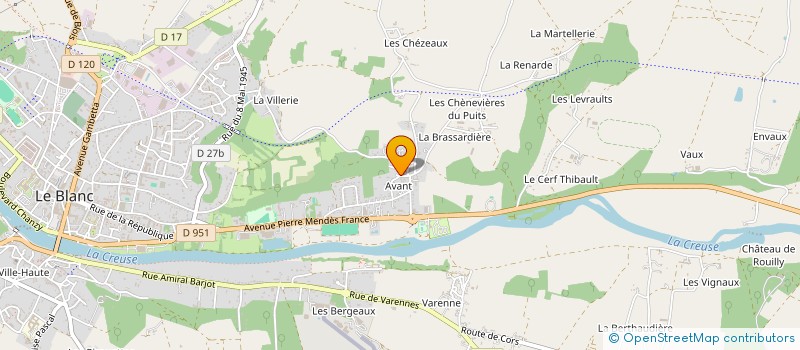 localisation de l'entreprise ASSOCIATION BLANCOISE DES VOITURES A PEDALES à LE BLANC