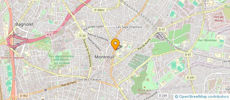 localisation de l'entreprise ASSOCIATION BOL D' AIR à MONTREUIL