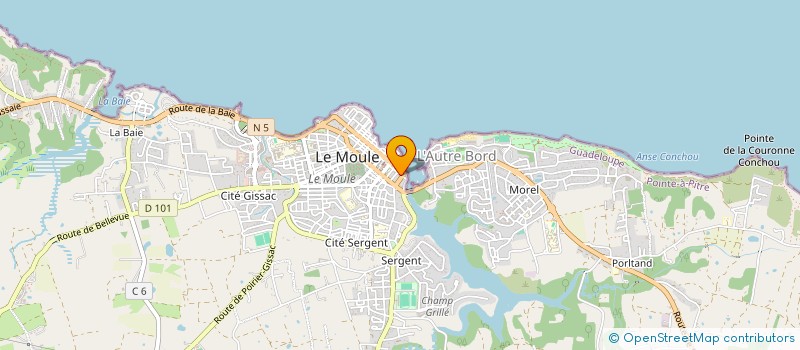 localisation de l'entreprise ASSOCIATION BONNE NOUVELLE à LE MOULE