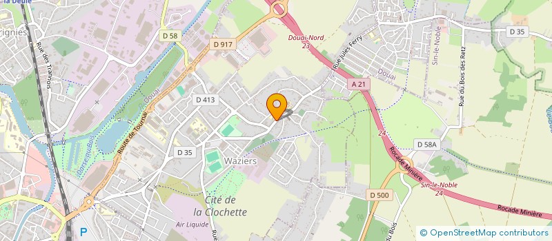 localisation de l'entreprise ASSOCIATION BOUGE POUR TON ECOLE  WAZIERS