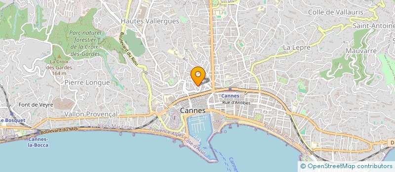 localisation de l'entreprise ASSOCIATION BOULISTE DES ALLEES FORVILLE DE CANNES  CANNES