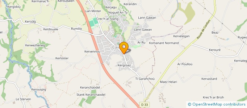 localisation de l'entreprise ASSOCIATION BOULISTE GUINGAMPAISE  CAVAN