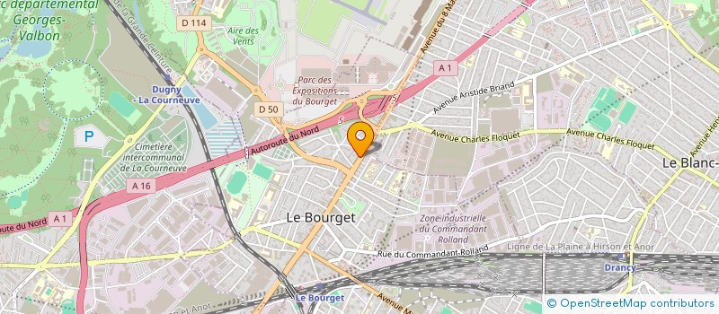 localisation de l'entreprise ASSOCIATION BOURGETINE DU NORD à LE BOURGET