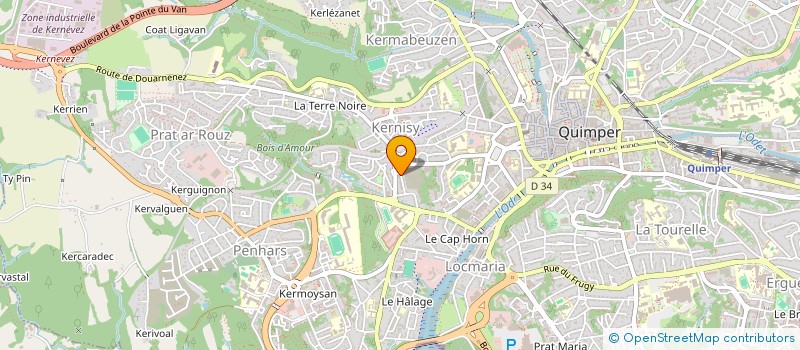 localisation de l'entreprise ASSOCIATION BREIZ IZEL TAI CHI CHUAN à QUIMPER
