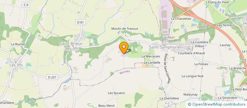 localisation de l'entreprise ASSOCIATION BREIZH BLACKBALL AOZER  HEDE-BAZOUGES