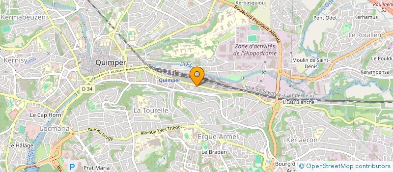 localisation de l'entreprise ASSOCIATION BREIZH DE NAC à QUIMPER