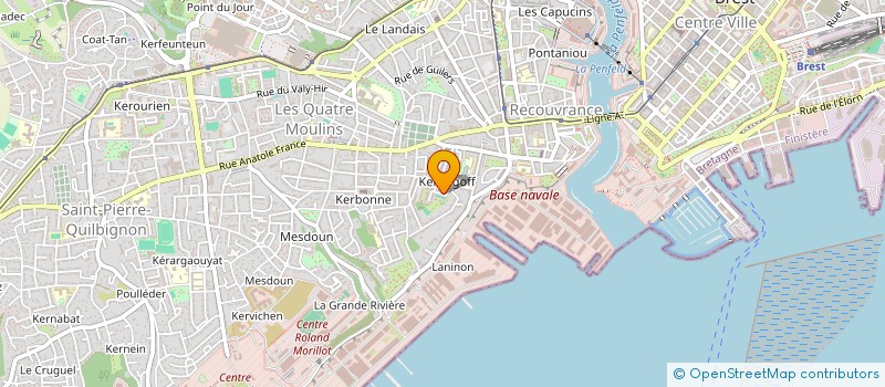 localisation de l'entreprise ASSOCIATION BREST RESSOURCERIE INSERTION DES JEUNES à BREST