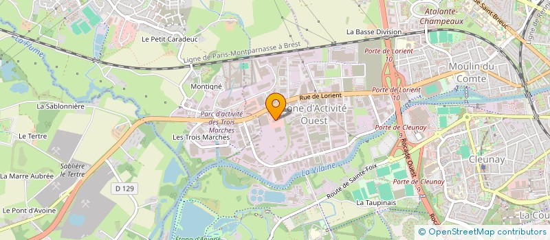 localisation de l'entreprise ASSOCIATION BRETONNE D AIDE A DOMICILE  RENNES