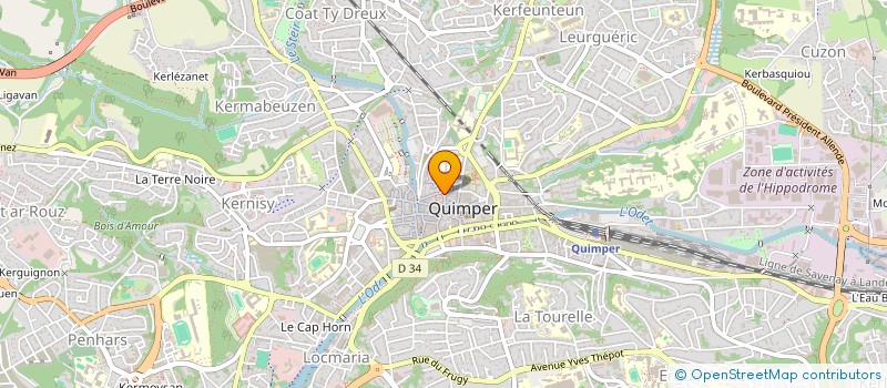 localisation de l'entreprise ASSOCIATION BRODER A QUIMPER à QUIMPER