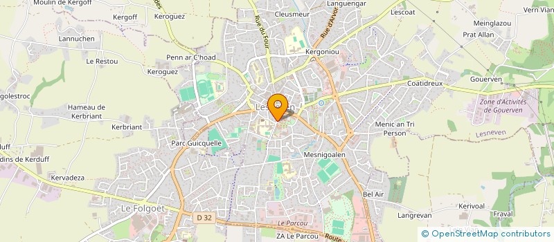 localisation de l'entreprise ASSOCIATION BUGELIG à LESNEVEN