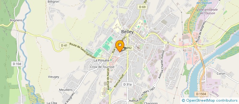 localisation de l'entreprise ASSOCIATION BUGISTE SPORT ADAPTE à BELLEY