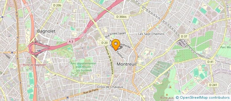 localisation de l'entreprise ASSOCIATION C 2 A à MONTREUIL
