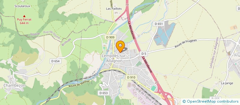 localisation de l'entreprise ASSOCIATION C.A.S.P.E.R. (COMITE POUR L'ANIMATION, LA SAUVEGARDE DU PATRIMOINE ET DE L'ENVIRONNEMENT DE LA REGION PAYS D  LEMPDES-SUR-ALLAGNON