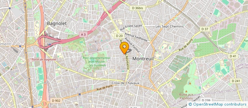 localisation de l'entreprise ASSOCIATION C&C à MONTREUIL