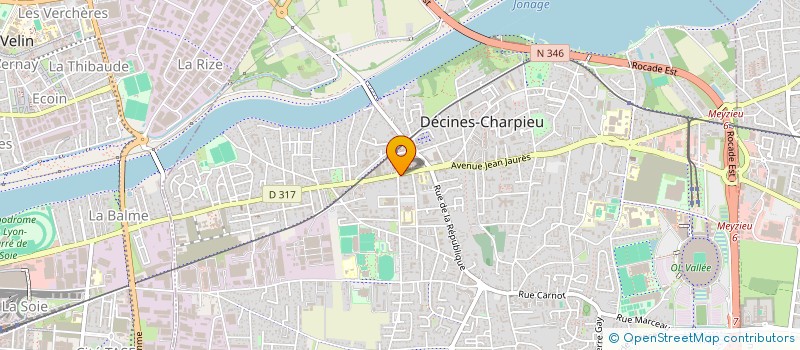 localisation de l'entreprise ASSOCIATION  C F S  DECINES-CHARPIEU