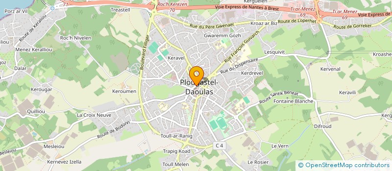 localisation de l'entreprise ASSOCIATION  C I V I  PLOUGASTEL-DAOULAS