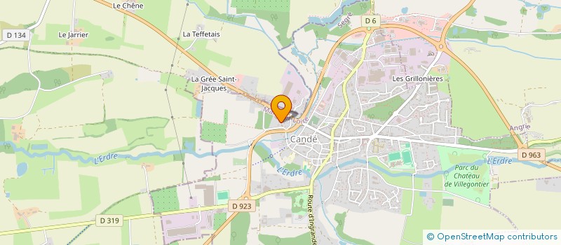 localisation de l'entreprise ASSOCIATION CA'DANSE  CANDE