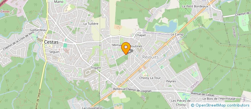 localisation de l'entreprise ASSOCIATION CACHE CACHE  CESTAS