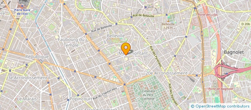 localisation de l'entreprise ASSOCIATION CAFE CHEZ MOI - MENILMONTANT  PARIS