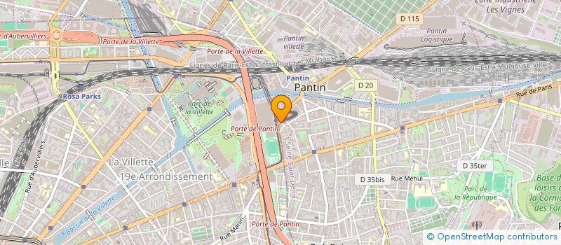 localisation de l'entreprise ASSOCIATION CAISSE DE KOINA EN FRANCE  PANTIN