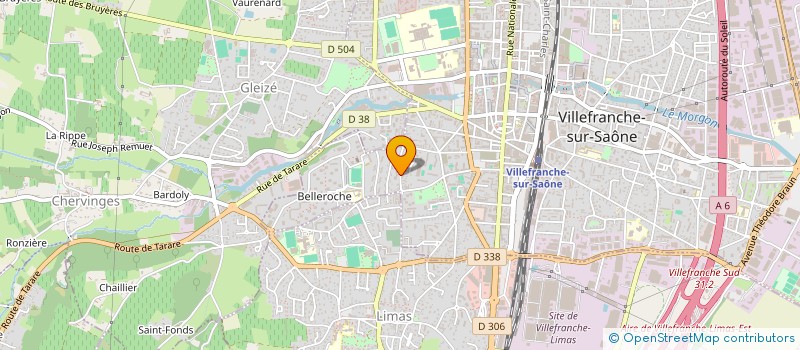 localisation de l'entreprise ASSOCIATION CALADOISE DES JARDINS OUVRIERS ET FAMILIAUX à VILLEFRANCHE-SUR-SAONE