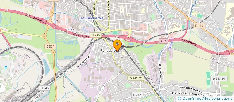 localisation de l'entreprise ASSOCIATION CALAISIENNE DE LOISIRS POUR L'ACTIVITE BASKET  CALAIS