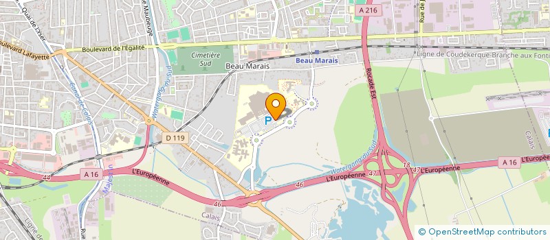 localisation de l'entreprise ASSOCIATION CALAISIENNE POUR LA RECHERCHE ET L'INFORMATION EN NEONATALOGIE  CALAIS