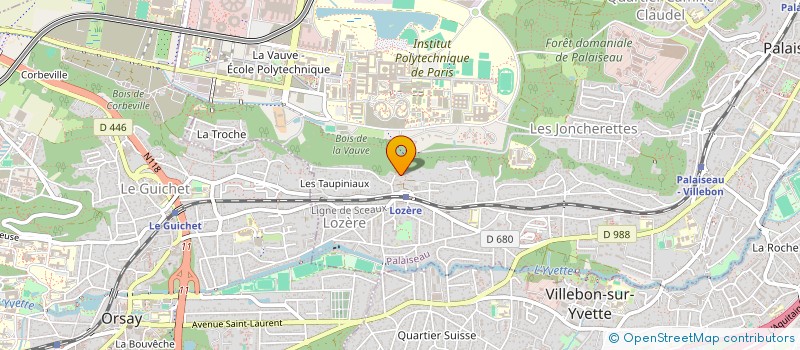 localisation de l'entreprise ASSOCIATION CAMERA DES VILLES  PALAISEAU