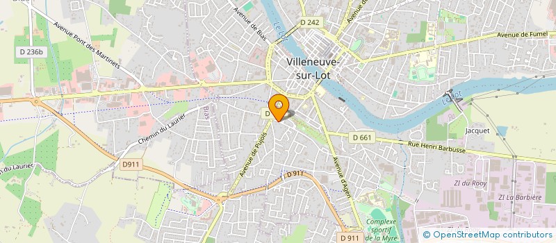 localisation de l'entreprise ASSOCIATION CANINE TERRITORIALE DU LOT-ET-GARONNE  VILLENEUVE SUR LOT