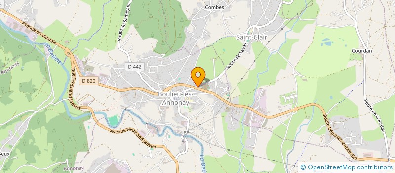 localisation de l'entreprise ASSOCIATION CANTIN (CONTRE L'AMYOTROPHIE, NOUS TERRASSERONS L'INSUFFISANCE NEUROMUSCULAIRE) à BOULIEU-LES-ANNONAY