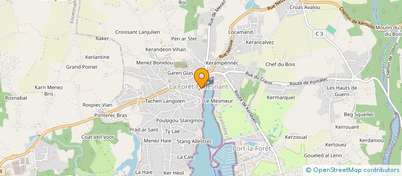 localisation de l'entreprise ASSOCIATION CANTONALE DE THEATRE AMATEUR L'EMPORTE PIECES  LA FORET-FOUESNANT