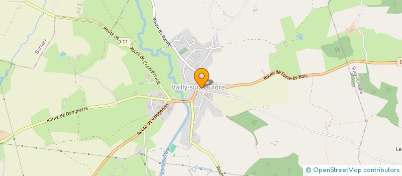 localisation de l'entreprise ASSOCIATION CANTONALE DES COMITES DES FETES  VAILLY-SUR-SAULDRE