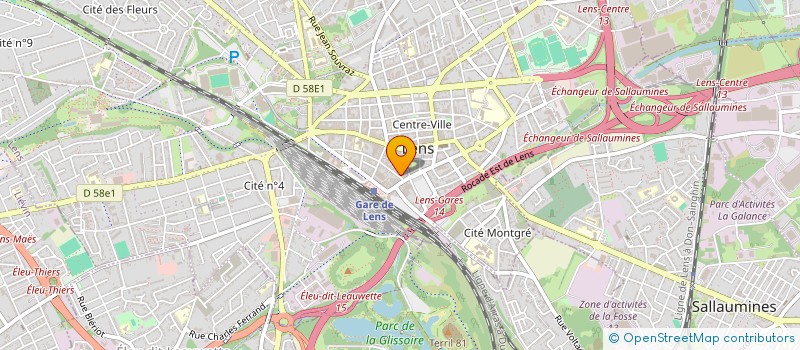 localisation de l'entreprise ASSOCIATION CAP 2000 à LENS