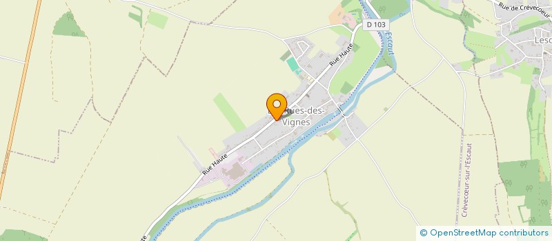 localisation de l'entreprise ASSOCIATION CAP-ADOS D ESCAUDOEUVRES  LES RUES-DES-VIGNES