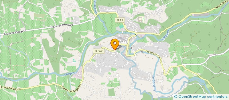 localisation de l'entreprise ASSOCIATION CARCOISE  ALIMENTATION SOLIDAIRE ET EQUIPEMENTS DIVERS 83  CARCES