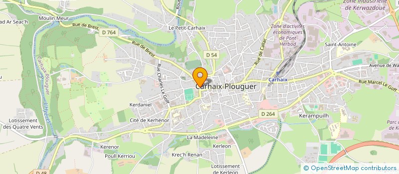localisation de l'entreprise ASSOCIATION CARHAISIENNE ACCUEIL PARISBRESTPARIS  CARHAIX-PLOUGUER