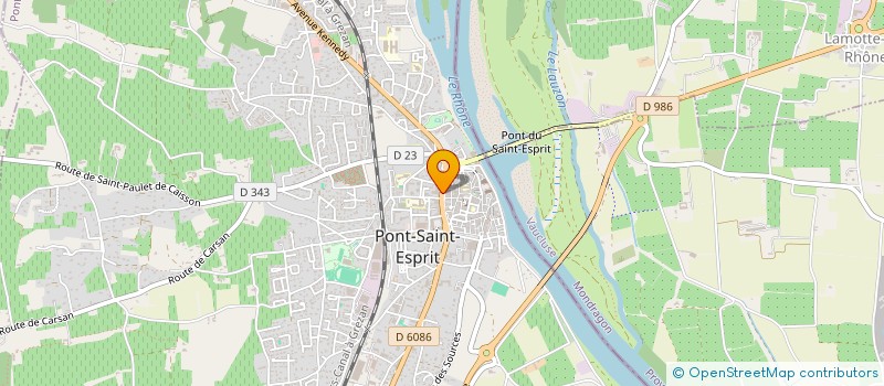 localisation de l'entreprise ASSOCIATION CARITATIVE SPIRIPONTAINE  PONT-SAINT-ESPRIT