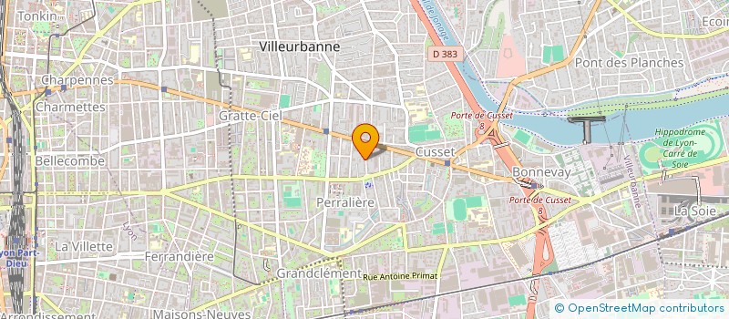 localisation de l'entreprise ASSOCIATION CARREFOUR DES INITIATIVES  VILLEURBANNE