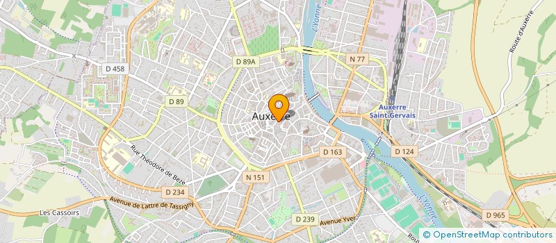 localisation de l'entreprise ASSOCIATION CASQUETTES ET BRETELLES  AUXERRE
