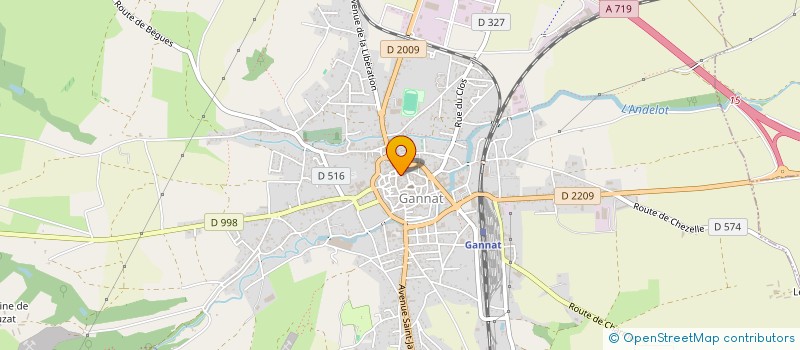 localisation de l'entreprise ASSOCIATION CENT POUR CENT ACTIFS à GANNAT