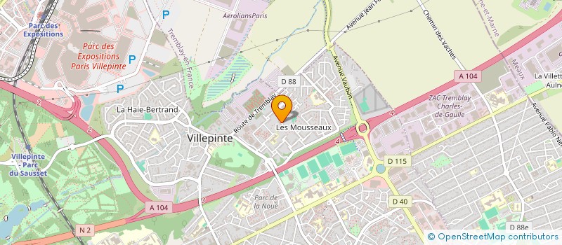 localisation de l'entreprise ASSOCIATION CENTRAFRICAINE POUR LA PROMOTION AUDIO-VISUEL ET LE DEVELOPPEMENT ACPAD à VILLEPINTE