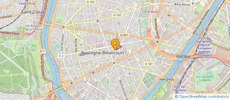 localisation de l'entreprise ASSOCIATION CENTRE ART ET EXPRESSION  BOULOGNE-BILLANCOURT