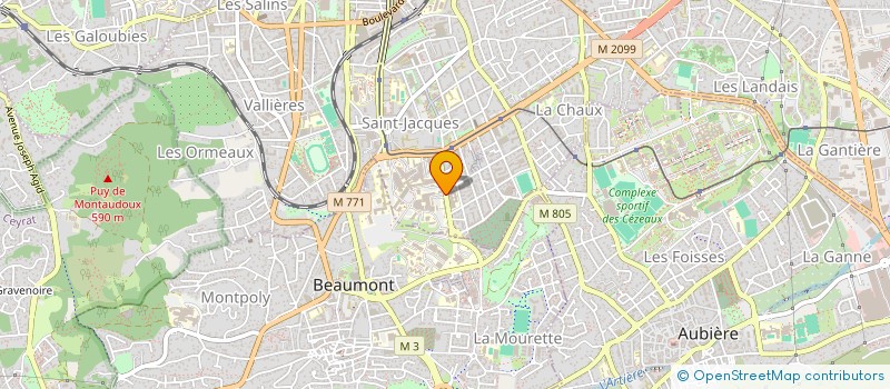 localisation de l'entreprise ASSOCIATION CENTRE AUVERGNE DE THERAPIE COGNITIVE ET COMPORTEMENTALE  CLERMONT-FERRAND